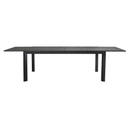 LOUKA - Table de jardin extensible en aluminium gris anthracite 8/14 personnes L200/300