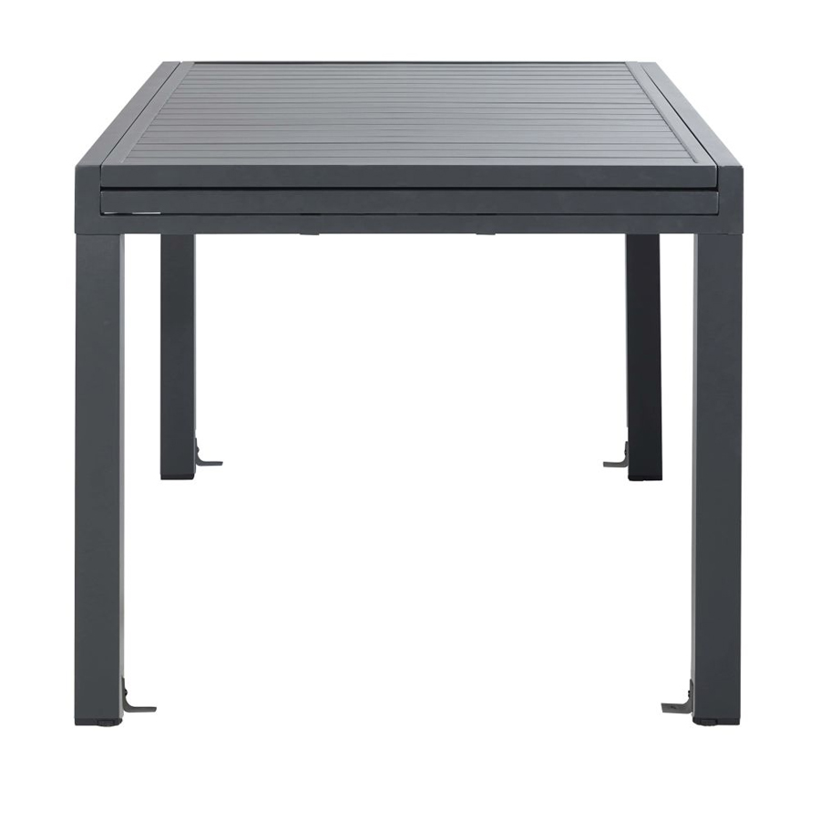 EXTENSO - Table de jardin extensible en aluminium gris anthracite 6/12 personnes L135/270