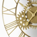 RUCHILL - Horloge à rouages en métal doré D100