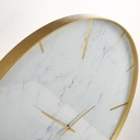 KARAT - Horloge en métal doré et verre imprimé effet marbre D90