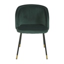 KESHA - Chaise en velours vert