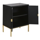 Buffet CLAPHAM noir mat avec gravure dorée pour décoration intérieure élégante à Dakar, Sénégal