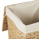 ANTE - Panier à linge en fibre végétale tressée beige et blanche