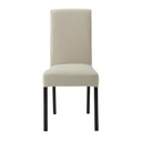 MARGAUX - Housse de chaise en coton beige mastic 47x57