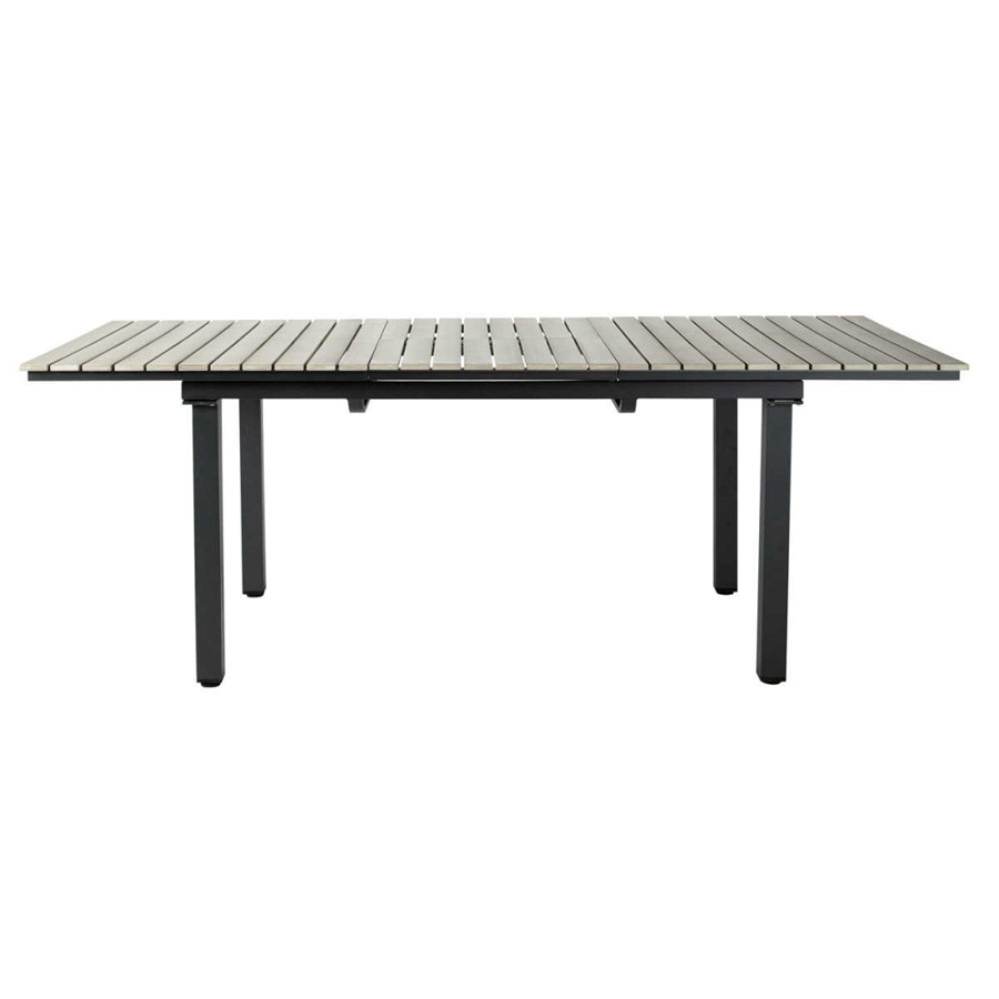 ESCALE - Table de jardin en aluminium gris 8/10 personnes