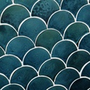 ARAFO - Déco murale en céramique bleu vert et verte 91x91