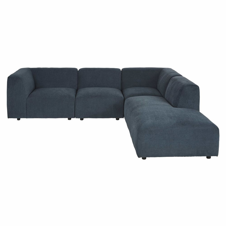 BUDDY - Méridienne droite pour canapé modulable bleue