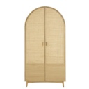Dressing Malaga 2 portes avec cannage en rotin naturel