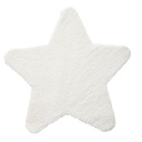 CELESTE - Tapis étoile écru 100x100