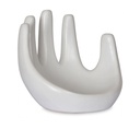 CERAMIC - Déco coupelle main blanc 14xH12cm