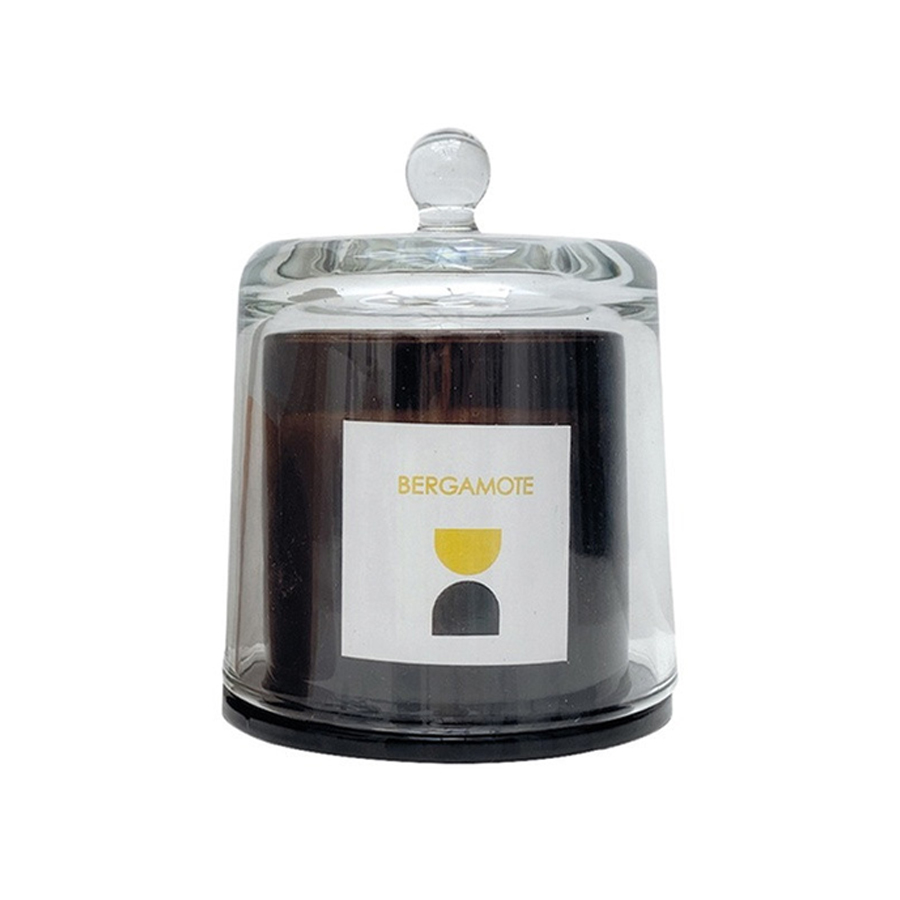 BERGAMOTE PLT - Bougie cloche Géométrie du parfum ambre 10x13cm