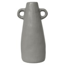 AMPHORE - Vase en grès cérame taupe 11x21 cm