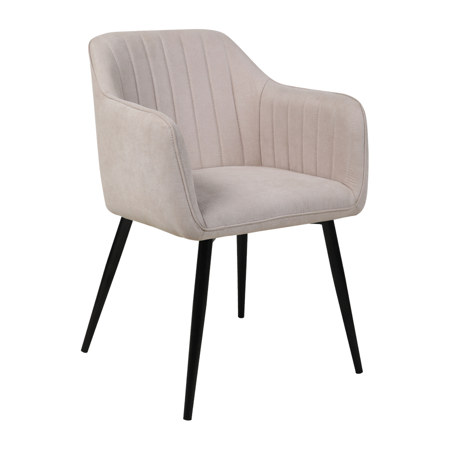 CHLOE - Chaise en tissu ivoire 54x61xH83
