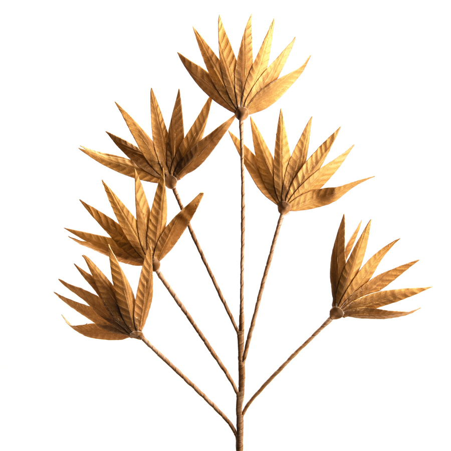 PALMA - Tige fleur artificielle doré H96