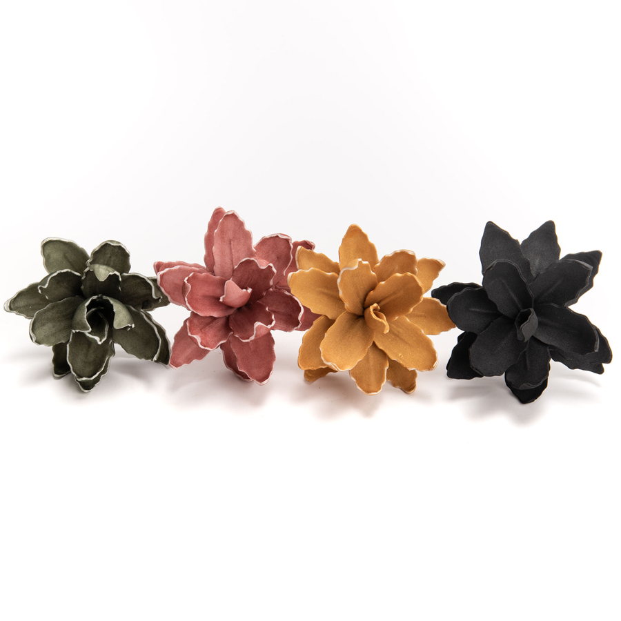 TRIBAL - Fleur mini Jardin assorties 4 couleurs aléatoires H17