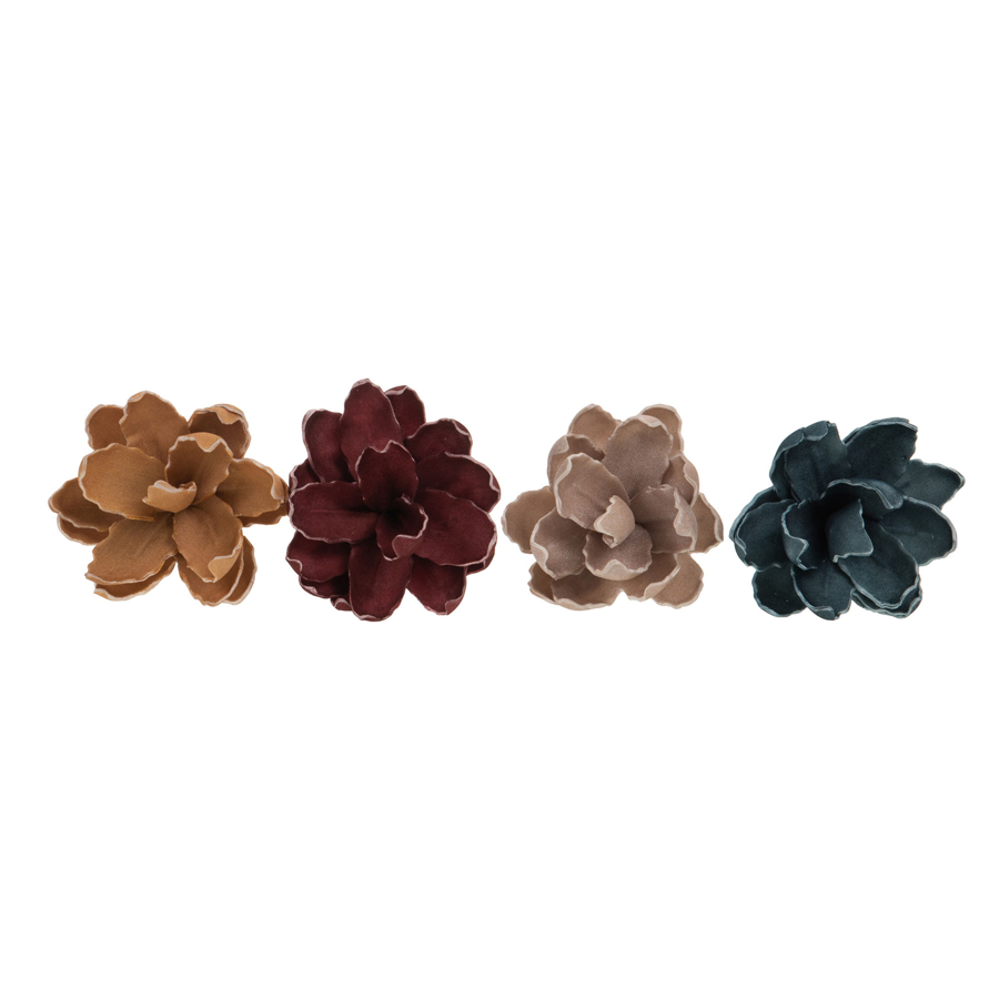 DOLCE - Fleur mini Jardin assorties 4 couleurs aléatoire H17