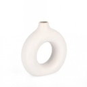 ODINO - Vase en grès blanc H19