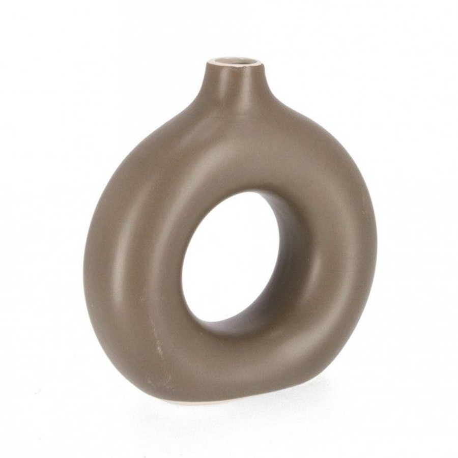 ODINO - Vase en grès marron H23
