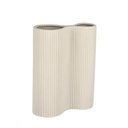 VIVY - Vase en porcelaine ivoire H24