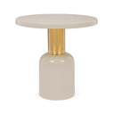 NALIMA - Table d'appoint en acier ivoire Ø50.5cm