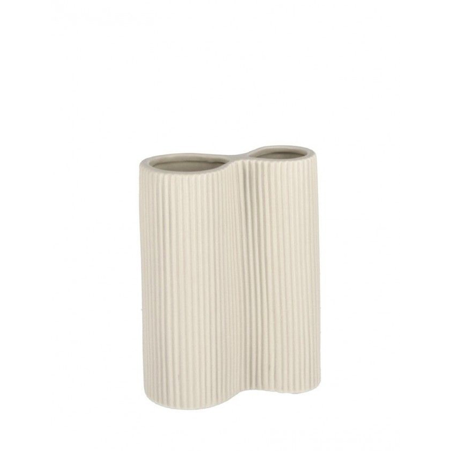 VIVY - Vase en porcelaine ivoire H16