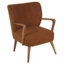 Fauteuil Meyer bouclettes coloris rouille