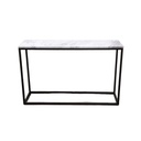 Console Neroli en marbre blanc et métal noir