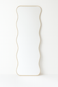 Miroir rectangle Ondule bordure doré