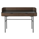 Bureau vintage Spiga 2 tiroirs pieds en métal noir