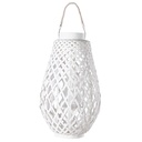 Lanterne zanzibar en tressage blanc