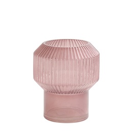 [LLV5997289] LEILA - Vase en verre vieux rose Ø16x18 cm