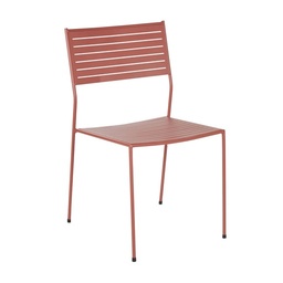[CN621991] TERAMO - Chaise de jardin empilable en acier terracotta
