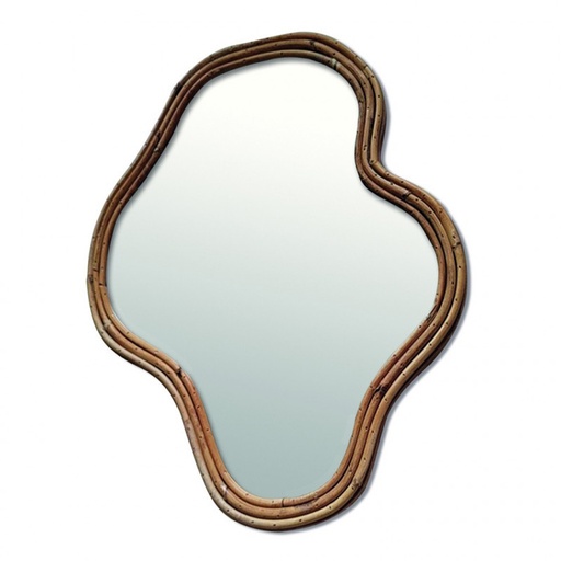 [OPJ015048CV] ORGANIC - Miroir en raphia naturel 65x75cm