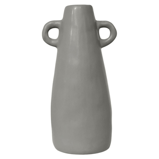 [OPJ014084CV] AMPHORE - Vase en grès cérame taupe 11x21 cm