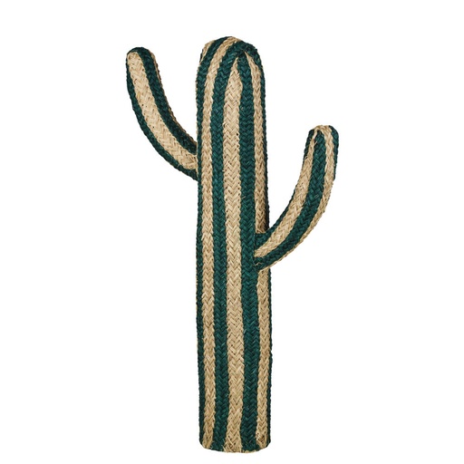 [CN923150] AVEIRO - Statuette cactus bicolore rayée verte H120