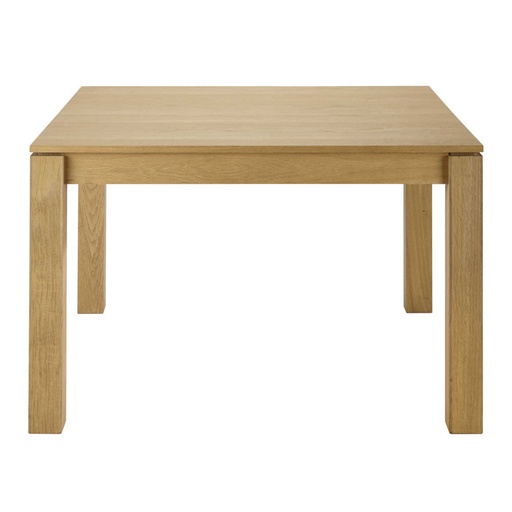 [CN915584] DANUBE - Table à manger carrée extensible 4 à 8 personnes en chêne L120/180