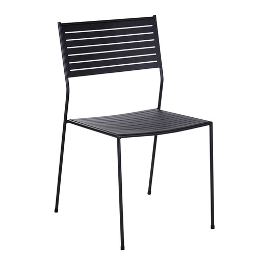[CN721991] TERAMO - Chaise de jardin empilable en acier noir