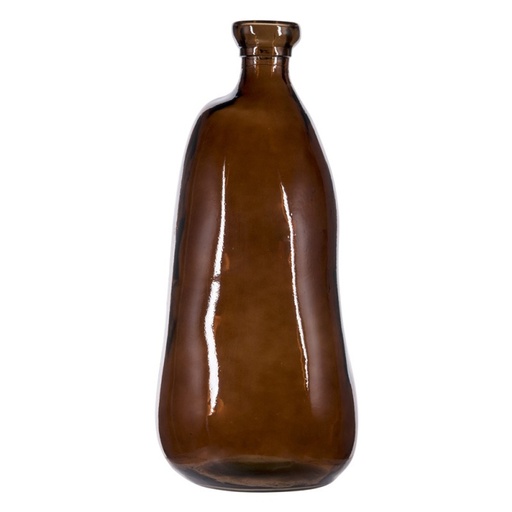 [BAD370413] SIMPLICITY - Vase en verre transparent marron ambre H51cm