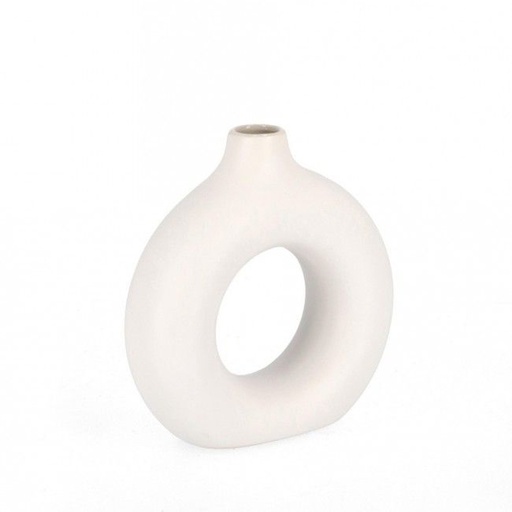 [BIZ0500429] ODINO - Vase en grès blanc H19