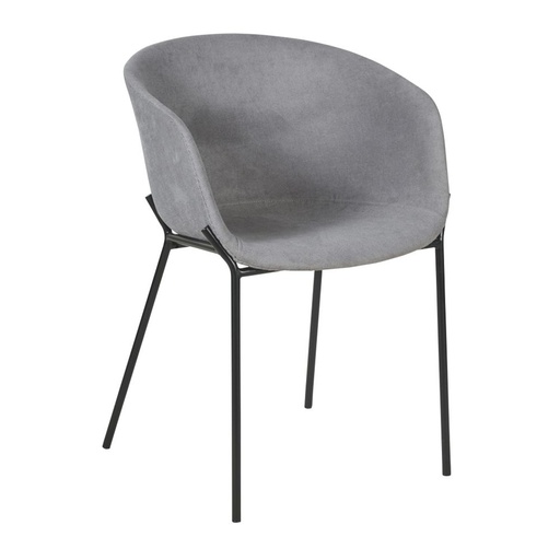 [CN421964] PARSON - Chaise grise et métal noir
