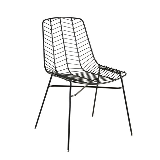 [CN619849] HONOLULU - Chaise de jardin en métal ajouré noir mat