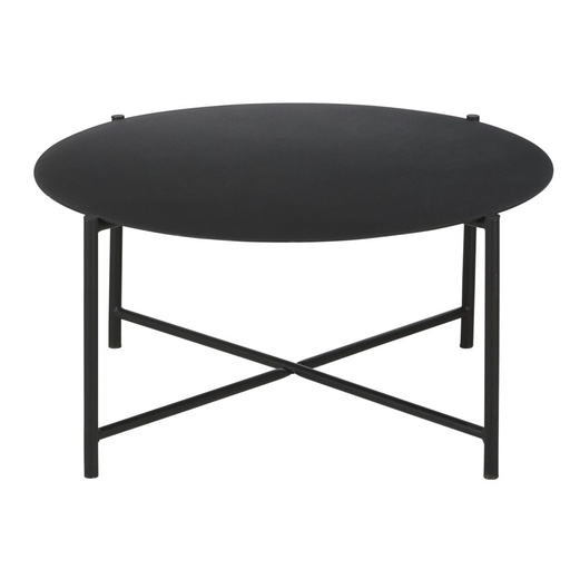 [CN423819] Table basse Calum de jardin ronde en acier noir