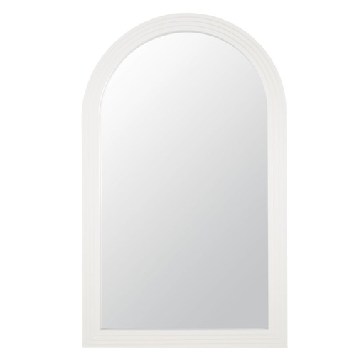 [CN224830] Grand miroir Marlon arche en bois de paulownia blanc 110x179