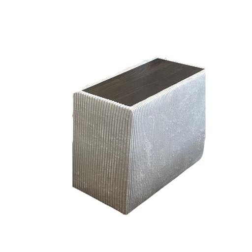 [CASALBTAPBCAN2432] Accoudoir Oman pour canapé modulable en velours côtelé beige