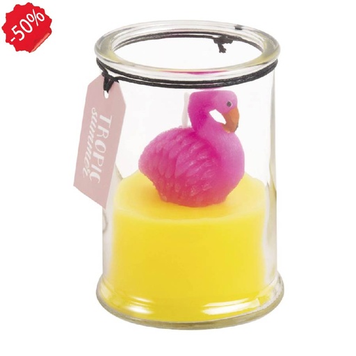 [CN418101] Bougie bocal jaune en verre