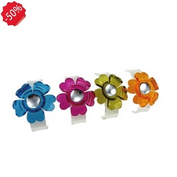 [AUL625603P] Set 4 ronds serviettes fleurs acrylique