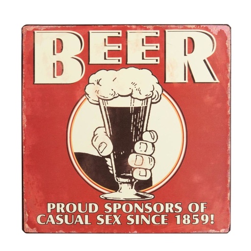 [CN612755] Plaque metal beer