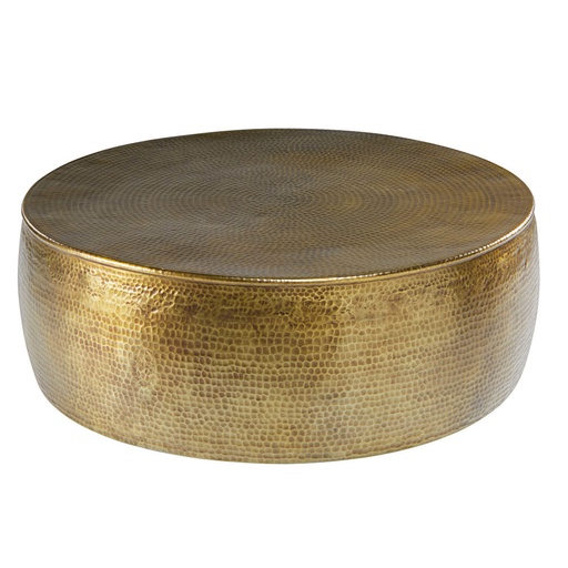 [CN016636] Table basse Paloma en aluminium martelé doré