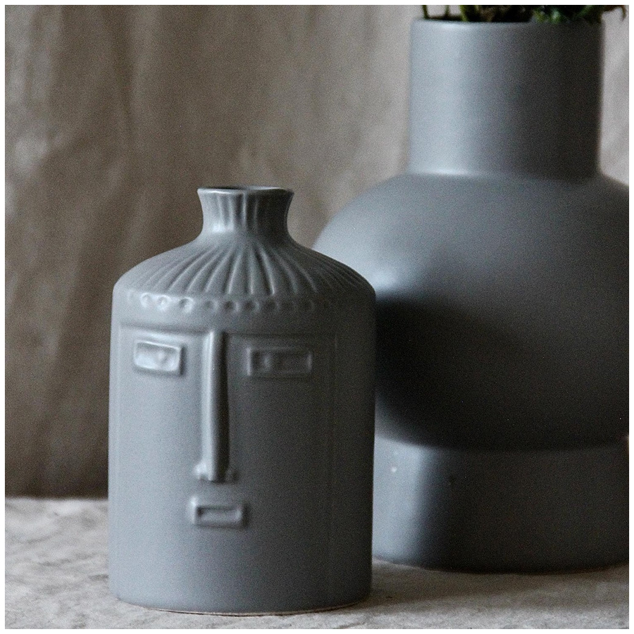 SUMO - Vase en grès cérame gris 9x14cm