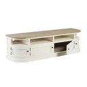 PROVENCE - Meuble TV en pin massif blanc L180cm